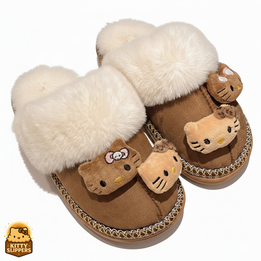 Dark Brown KittySlippers